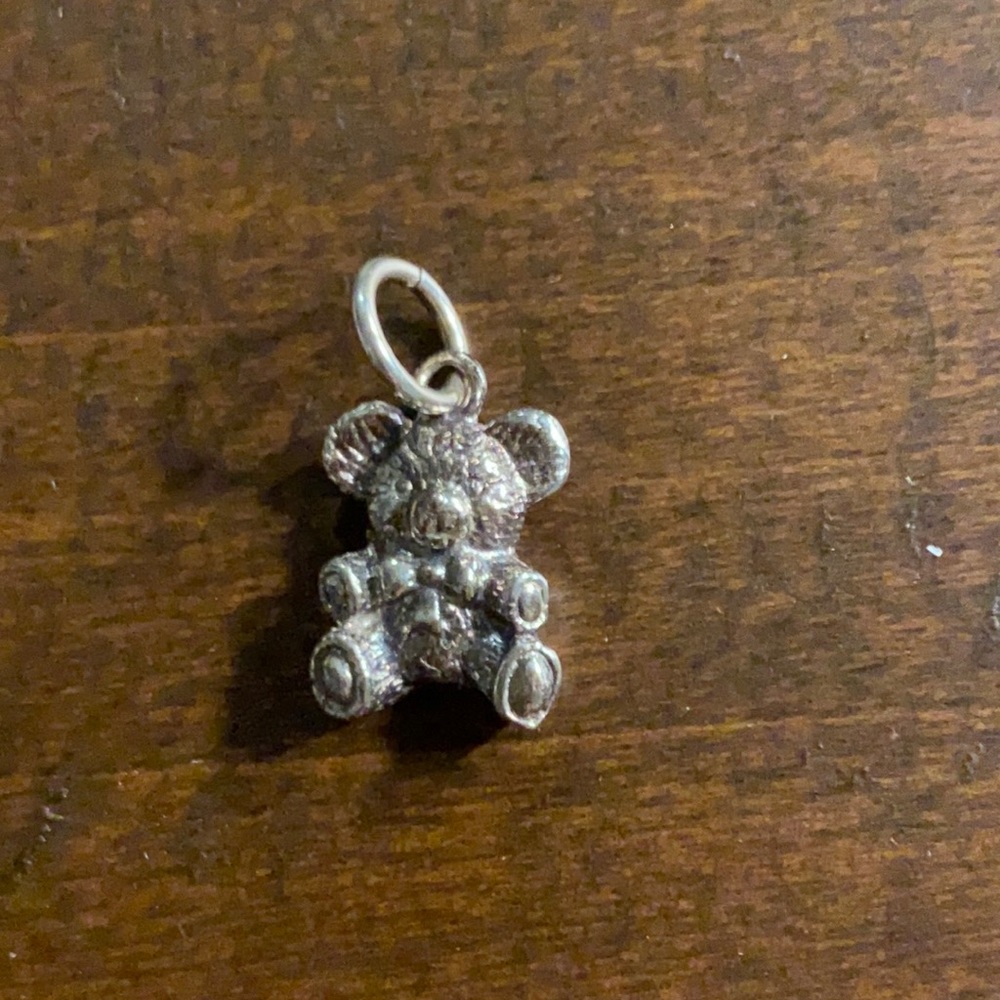 Silver bear charm